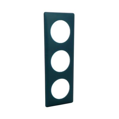  PLAQUE 3 POSTES BLEU-VERT    ! 