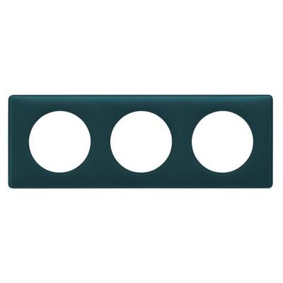  PLAQUE 3 POSTES BLEU-VERT    ! 