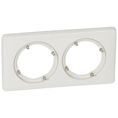  PLAQUE IP44 / 2 POSTES - BLAN! 