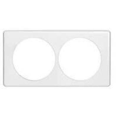  PLAQUE IP44 / 2 POSTES - BLAN! 