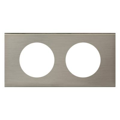  PLAQUE 2P INOX BROSSE        ! 