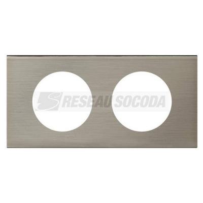  PLAQUE 2P INOX BROSSE        ! 