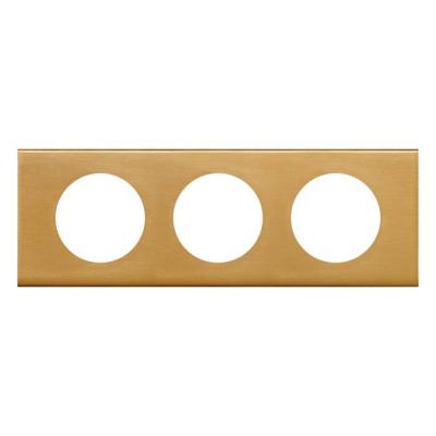  PLAQUE 3P BRONZE DORE        ! 