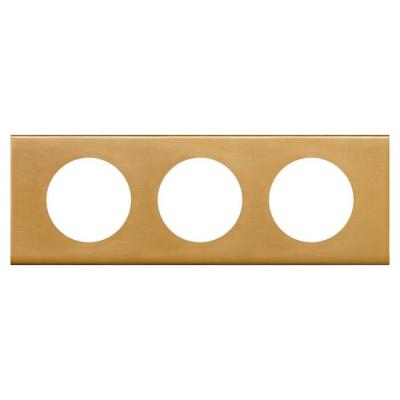  PLAQUE 3P BRONZE DORE        ! 