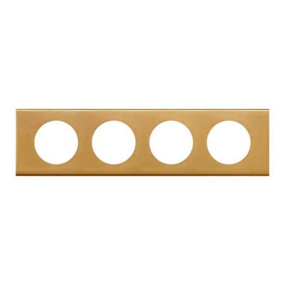  PLAQUE 4P BRONZE DORE        ! 