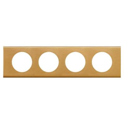  PLAQUE 4P BRONZE DORE        ! 