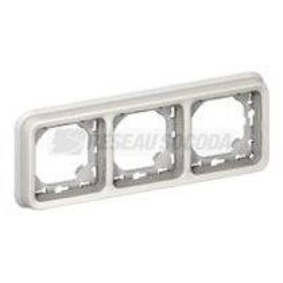  PLAQUE + SUPPORT 3PH BLANC   ! 