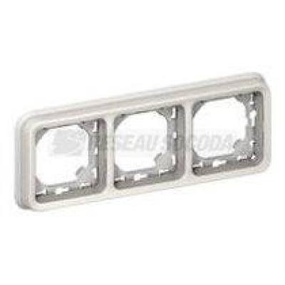  PLAQUE + SUPPORT 3PH BLANC   ! 