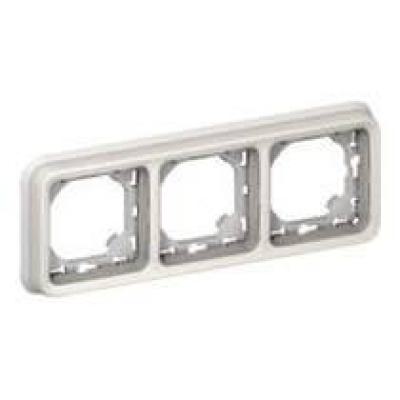  PLAQUE + SUPPORT 3PH BLANC   ! 