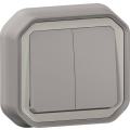  CDE DOUBLE 10AX GRIS ENCASTRE 