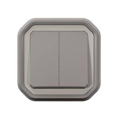  CDE DOUBLE 10AX GRIS ENCASTRE 