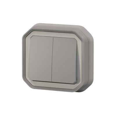  CDE DOUBLE 10AX GRIS ENCASTRE 
