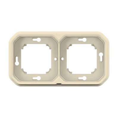  SUPPORT ENCASTRE 2P H/V BEIGE 