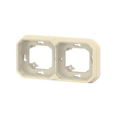  SUPPORT ENCASTRE 2P H/V BEIGE 