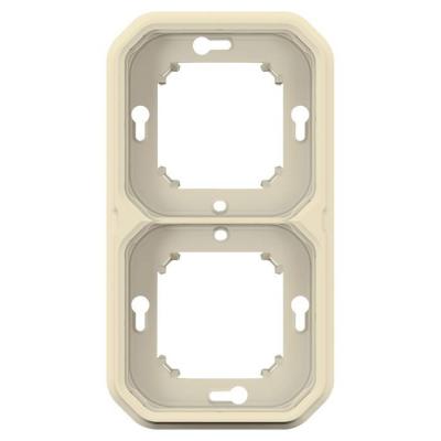  SUPPORT ENCASTRE 2P H/V BEIGE 