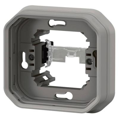  SUPPORT ENCASTRE 1 POSTE GRIS 