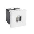  CHARG 2M 2USB A+C 3A 15W BL 