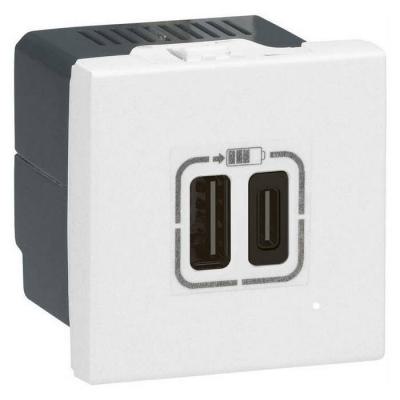  CHARG 2M 2USB A+C 3A 15W BL 