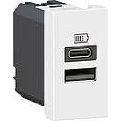  CHARG 1M 2USB A+A 15W BL     ! 