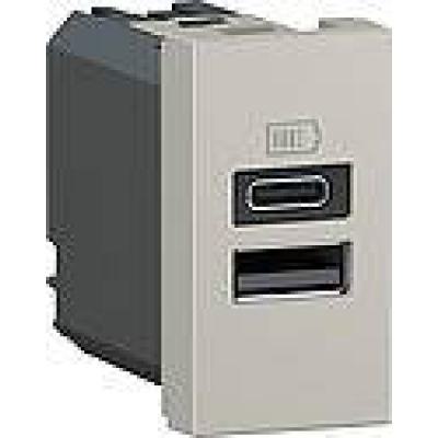 CHARG 1M 2USB A+A 15W ALU 