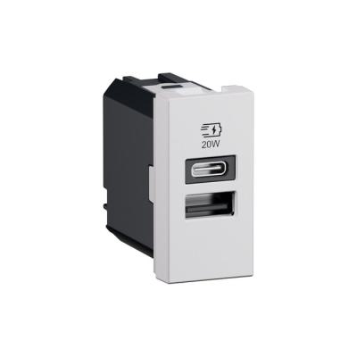  CHARG USB A+C 20W PD 1M BLANC 