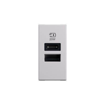 CHARG USB A+C 20W PD 1M BLANC 