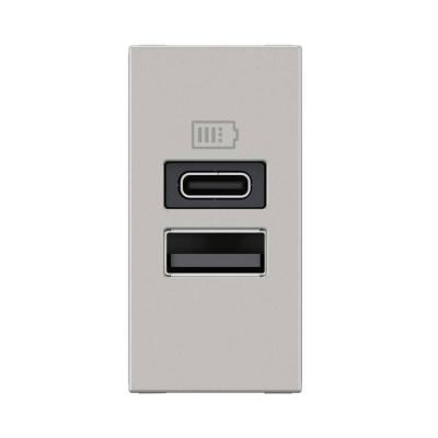  CHARG 1M 2USB A+C 15W ALU 