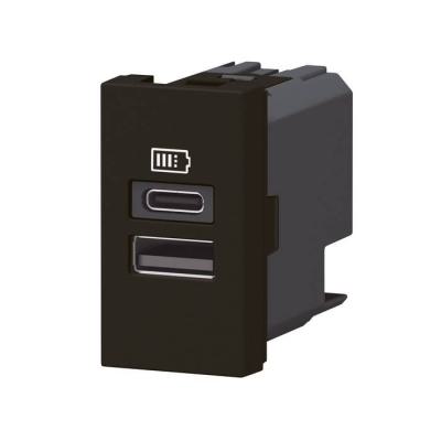  CHARG 1M 2USB A+C 15W NOIR 