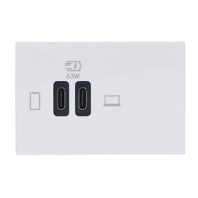  CHARG 3MOD USB C+C 63W BLANC 