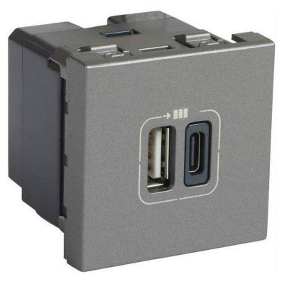  CHARG 2M 2USB A+C 3A 15W ALU 