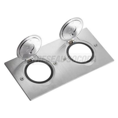  PLATINE SOL RECT. INOX BROSSE 