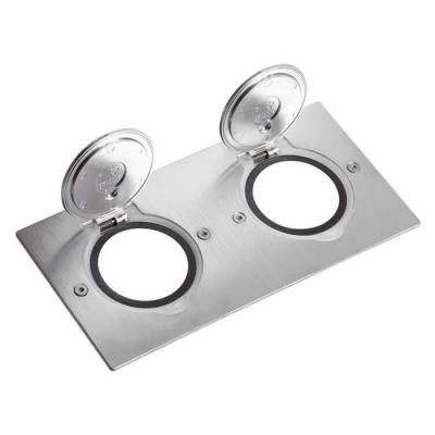  PLATINE SOL RECT. INOX BROSSE 