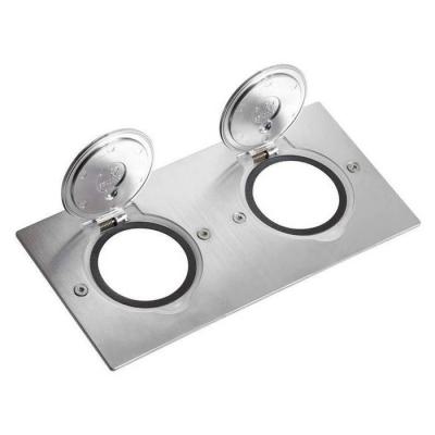  PLATINE SOL RECT. INOX BROSSE 