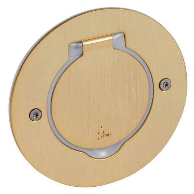  PLATINE SOL RONDE DORE BROSSE 
