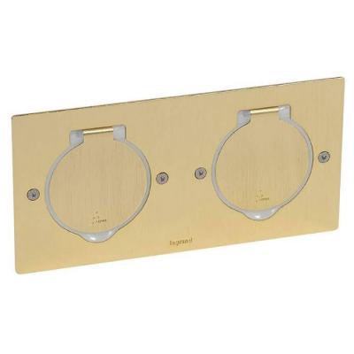  PLATINE SOL RECT. DORE BROSSE 
