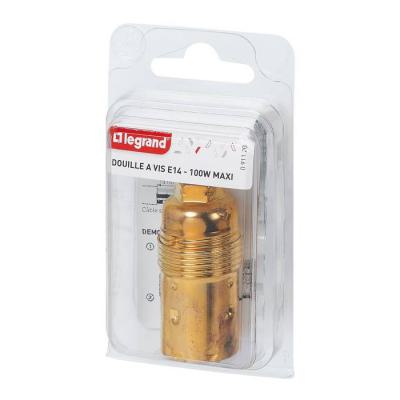 DOUILLE LAITON E14 SANS BAGUE 