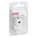  DOUILLE PLAST.E14 BLANC+BAGUE 