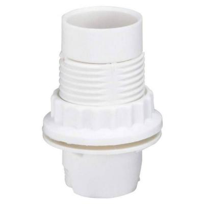  DOUILLE PLAST.E14 BLANC+BAGUE 