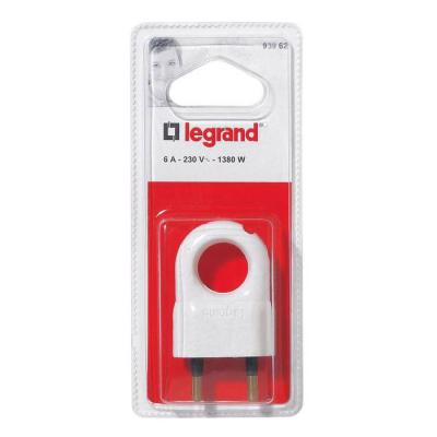  FICHE 2P 6A ANNEAU PLAST BLANC 