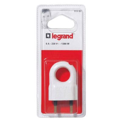  FICHE 2P 6A ANNEAU PLAST BLANC 