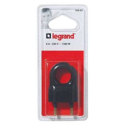  FICHE 2P 6A ANNEAU PLAST NOIR 