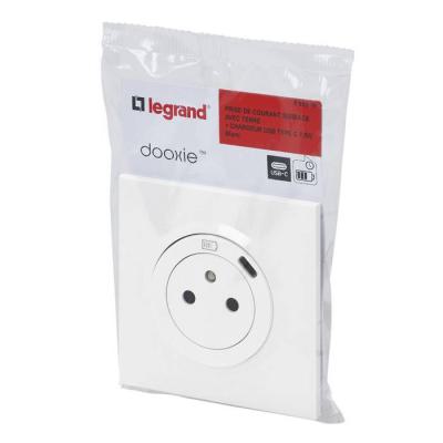  2P+T/1XUSB C 1P BLANC CPL 