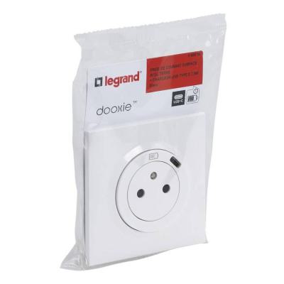 2P+T/1XUSB C 1P BLANC CPL 