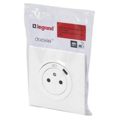  2P+T/1XUSB C 1P BLANC CPL 