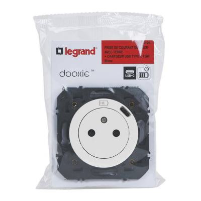  2P+T/1XUSB C 1P BLANC COMPO 