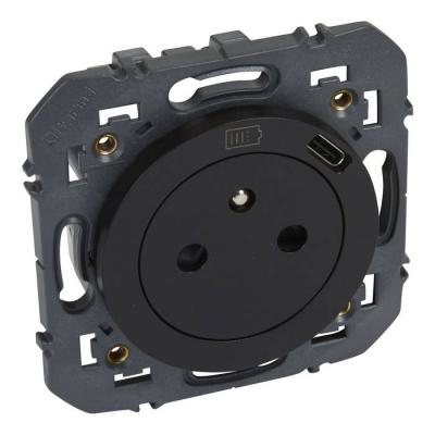  2P+T/1XUSB C 1P NOIR COMPO 