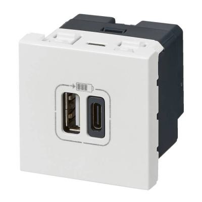  2 USB AC 3A 2MOD COMPO BLANC ! 