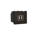  2USB AA 3A 2MOD COMPO NOIR   ! 