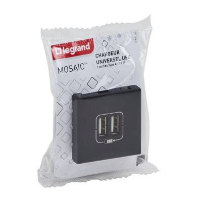  2USB AA 3A 2MOD COMPO NOIR   ! 