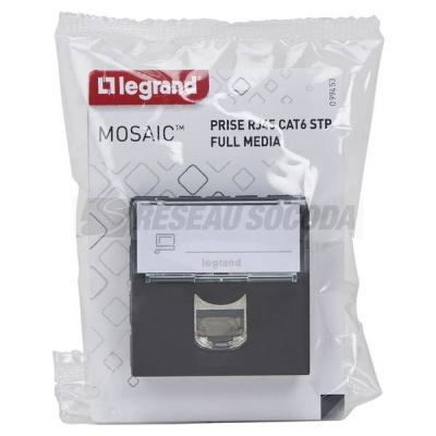  RJ45 CAT6STP 2MOD COMPO NOIR 